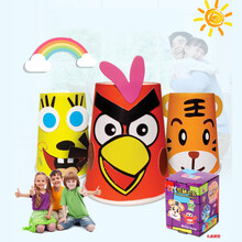 煦贝乐 儿童手工制作DIY纸杯粘贴画亲子手工材料包套装益智玩具小学生幼儿园贴纸男女孩玩具礼物