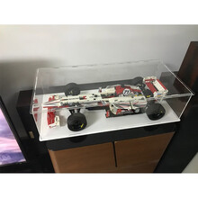 乐高展示盒 亚克力防尘罩车模 积木展示盒 42083布加迪 42056保时捷911 LEGO 方程式赛车63*28*16 cm 黑底