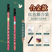 爱尔兰哨笛C调D调笛子初学儿童专业演奏高音直笛竖笛乐器小学生用 【DBAO合金款】炫彩红C调+D调+赠品