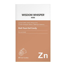 莱赋智 WISDOM WHISPER 宝宝锌柠檬味 锌软胶囊 麦芽酵母凝胶糖果 60粒