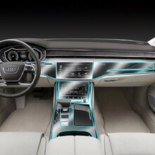 艾奥 导航膜新款适配于奥迪A8L/A8导航钢化膜中控屏幕保护膜液晶显示屏贴膜专车专用汽车用品 18-21款A8L【全套TPU】