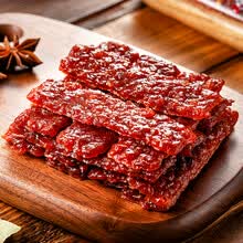 宏香记 枕式长条猪肉脯散装称重200g 蜜汁\/麻辣\/果汁 休闲零食小吃 独立小包装 肉条肉干肉铺 麻辣味散装称重200g