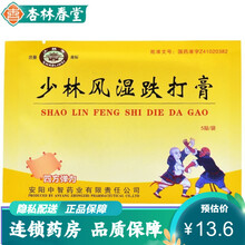 少林寺 少林风湿跌打膏 8cm*9.5cm*5贴/袋 跌打损伤 腰肢酸麻 腹内积聚 风湿痛 少林寺膏 2盒装】少林风湿跌打膏