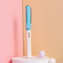 英雄（HERO）钢笔359A正姿 学生办公练字铱金钢笔签字笔 薄厚片工艺铱金笔尖（附加6支墨囊） 蓝白F尖