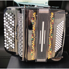 爱迪巴扬手风琴8/60/80/96/120贝B系统轻型键钮式风琴轻体琴定制款 60贝轻型巴扬黑色三变音