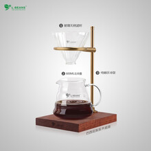 l-beans黄铜手冲咖啡壶套装手冲壶咖啡支架滴漏式滤杯复古简约器具家用 黄铜架（花梨木底座）滤杯+滤纸+云朵壶