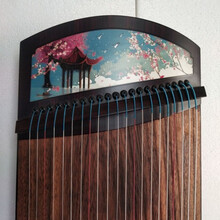 成人儿童 初学考级练习 表演奏便携125素面桐木小古筝琴21弦 125梦幻阁楼 标配