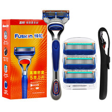 吉列锋隐手动剃须刀男士刮胡刀手动吉锋利锋速5刀片五层刀头 （礼盒装）锋隐4刀头1刀架+硅胶套