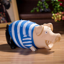 尖叫玩具鸡大号 怪叫猪惨叫猪宠物发声狗玩具惨叫鸡大号会叫的绝望的战斗鸡尖叫鸡 海盗猪 大号