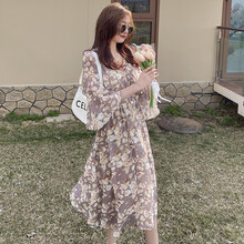 欣柏纶 孕妇装夏装孕妇裙夏季夏天外穿孕妇连衣裙宽松大码孕妇裙子孕妈装 图片色 M