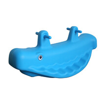 XQ儿童双人跷跷板宝宝摇马木马家用玩具卡通动物翘翘板 幼儿园跷跷板摇摇马户外游乐园 蓝色鲸鱼