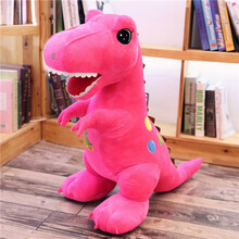 大恐龙公仔毛绒玩具女孩陪睡抱安抚布娃娃霸王龙玩偶女生床上睡觉超软抱枕可爱男生版生日礼物 新款粉色大眼霸王龙 90厘米长度(可拆洗)【收藏可送25厘米小恐龙