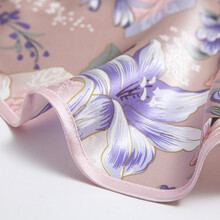 浪丝儿 婴儿真丝肚兜宝宝儿童新生防着凉夏季小中大童护肚凉快 大百合 XL码(身高115~130cm)