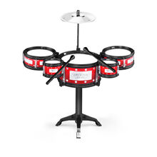 儿童玩具架子鼓吉他爵士鼓玩具3-6小孩敲打乐器可弹奏电子琴 经典爵士鼓【5鼓标准版】