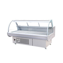 凯雪1.5米商用冷鲜肉超市展示冰柜 猪肉熟食卧式弧面冷柜 冷藏保鲜铜管直冷省电后推拉冰箱KX-1.5GZ