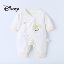 （Disney）迪士尼新生婴儿儿连体衣春秋薄款纯棉男初生儿女宝宝衣服夏季哈衣和尚服 黄棕色 2403黄无骨 52cm