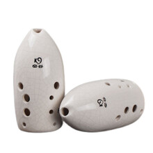 空谷（KONGGU）空谷埙 十孔笔筒裂纹白裂青裂埙 专业演奏初学推荐陶埙 白裂款F调右起