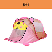 迪士尼品牌官方旗舰新款儿童帐篷游戏屋室内外男孩女孩公主小房玩具城堡防蚊帐子分床神器大童睡觉可攀爬 粉熊