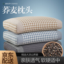 源优邦全荞麦枕头荞麦皮枕芯睡眠枕头荞麦壳荞壳枕头颈椎失眠枕头草本枕配全棉纯棉枕套含薰衣草 浅卡其大款