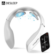 美国迪斯（Desleep）颈椎按摩器 颈椎颈部肩部按摩仪脖子牵引家用电脉冲按摩蓝牙音乐礼物 珍珠白