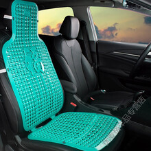 汽车坐垫夏季凉垫冰垫座垫四季通用凉席 夏季塑料汽车坐垫透气五菱宏光面包车大小货车叉车通风单片凉座垫 绿色 方垫U款