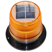太阳能警示灯磁吸式车载LED爆闪灯车顶灯户外夜间频闪路障信号灯 黄色