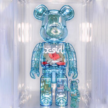 维格列艺术 积木熊 BEARBRICK XGIRLS3代 潮流家居装饰玩偶摆件 卡通收藏雕塑 XGIRLS3代100%+400%