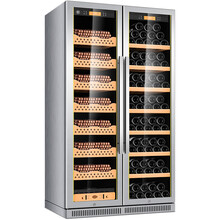 茄龙（CIGARLOONG）CL-180WM2大容量雪茄柜红酒柜智能恒温恒湿西班牙雪松木层架不锈钢 榉木雪茄红酒款拉丝银