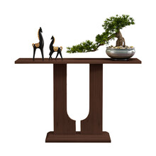 新中式实木玄关桌小窄桌玄关柜轻奢简约现代走廊过道靠墙玄关台 80*30*80胡桃色 组装