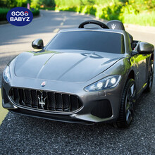 Gogo Babyz玛萨拉帝儿童电动车童车可坐成人四轮四驱玩具车汽车遥控送儿童生日礼物 四驱烤漆银【遥控+音乐摇摆+四核驱动+舒适座椅】
