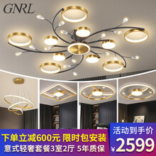 创适 吊灯吊灯客厅灯LED餐厅吊灯现代简约创意餐桌灯时尚个性大气饭厅LED灯具8906 套餐8 三室两厅10头 无极调光【包安装】