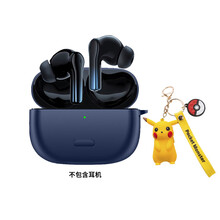 简宿适用【新款VIVOTWS2】蓝牙耳机套情侣vivo TWS2E耳机套tws2e硅胶卡通挂饰收纳套 vivo Tws2/2e 深蓝款+皮卡丘