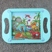 平衡滚珠 儿童掌上平衡滚珠走珠迷宫专注力训练 幼儿园礼品4至6周岁益智玩具 浅灰色 绿色恐龙平衡滚珠