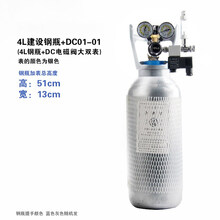 山东建设co2二氧化碳钢瓶套装水草缸光合作用气瓶发生器牧梵迪莰减压表减压阀SICCE 4L套装D（4L带气钢瓶+迪莰电磁大双表+气管)