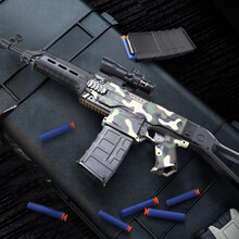 LOPOM 儿童玩具枪AK47 可发射软弹枪M416男孩儿童玩具 6-8-10岁电动连发拼装玩具手枪 AK47软弹拼装枪【配70发软弹+练习靶+护目镜】