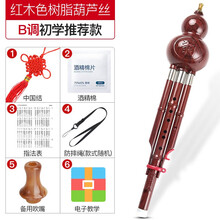 阿萨娜丝（Asanasi） 民族乐器葫芦丝初学者儿童C调降B调专业演奏型成人葫芦丝 红木色B调葫芦丝+礼包