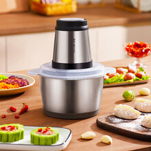 金正（NINTAUS）绞肉机家用电动多功能大容量打肉绞馅机菜馅碎肉机 婴儿母婴辅食机 3L不锈钢款【单刀】