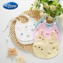迪士尼官·方网同款（京选优品）新生儿小围嘴男女宝宝系带口水巾纯棉围兜饭兜口水巾夏季薄款 女宝5条 纯棉款 颜色花型随机 0-2岁