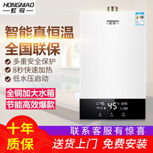 【上门包安装】虹鸟（HONGNIAO）燃气热水器智能变频恒温家用煤气低水压强排式大屏即热式 【12L 雅典白】恒温式 管道天然气