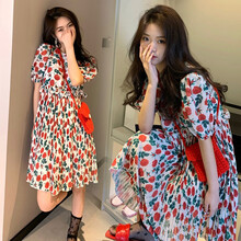 小兀 孕妇装夏装孕妇裙夏季夏天外穿孕妇连衣裙宽松大码孕妇裙子孕妈装 花色 M