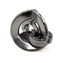 蛇口逃生 鲁班Puzzle锁蛇口逃生儿童益智玩具成人烧脑解闷马蹄扣魔锁全套装 深灰色 魔天(6级)