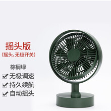 小米生态向物小风扇USB办公室学生宿舍家用床头桌面台式充电风扇小型电风扇无极变速可摇头  S2摇头版-绿色【无极调速开关+可摇头+长续航】