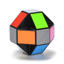 奇艺 弹簧魔尺 24段魔尺彩虹色 附送图纸益智玩具 多彩24段魔尺