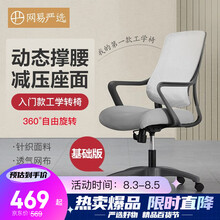 网易严选 人体工学转椅 书房办公室家用电脑椅办公椅子 动态撑腰护颈安全防爆 【基础版 】人体工学椅 灰色