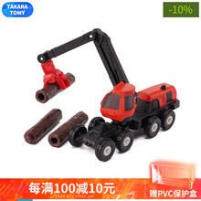 多美卡（TAKARA TOMY） 合金车模型儿童玩具加长凯迪拉克奔驰运输工程车模型123-144号 136#小松伐木车工程吊车