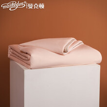 曼克顿（ManKeDun） 全新夏凉被子 科技凉感面料单双人柔软夏被 A类抗菌家用空调被芯 粉拼米 200*230cm