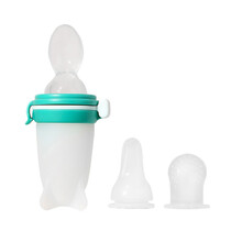樱舒（Enssu）婴儿多功能硅胶辅食米糊奶瓶喂食器 宝宝挤压喂养米糊勺ES3500   款式随机