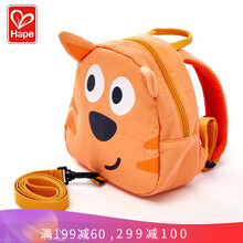 Hape儿童防走失背包可调节幼儿园学生出游书包1-3岁婴幼儿宝宝卡通但丁猫双肩包玩具包儿童节礼物 E8417 但丁猫防走失包