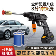 巨木 无线洗车机高压水枪洗车神器家用洗车泵锂电池清洗机充电式电动刷车泵大功率车载便携户外冲车工具套装 无线洗车机【25V 45分钟续航】300W大功率