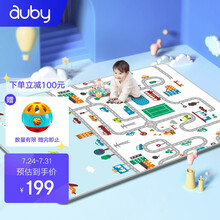 澳贝（AUBY）婴儿地垫爬行爬爬垫XPE环保双面加厚20mm游戏垫1.76*1.34米汽车小镇卷垫款